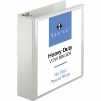 Business Source Roung Ring View Binder 3" White