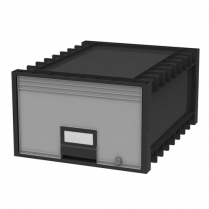 Storex&reg; Storage File Drawer System with Lock Legal Black/Grey