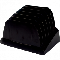 Storex&reg; Incline Sorter 6-Compartments Black