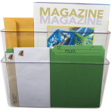 Storex&reg; Wall Files Letter Clear 2/pkg