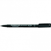 Staedtler&reg; Lumocolor&reg; Markers Permanent Super-Fine Tip Black