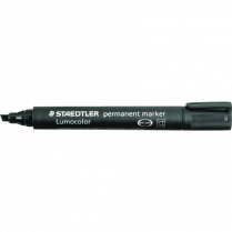 Staedtler&reg; Lumocolor&reg; Dry Safe Permanent Marker Chisel Tip Black 10/box