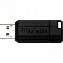 Verbatim&reg; PinStripe USB 2.0 Drive 64GB Black
