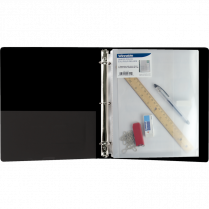 Winnable Poly Binder Pocket 11-1/2" x 9" Clear 4/pkg
