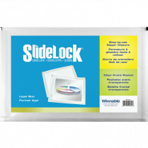 Winnable SlideLock&reg; Poly Zipper Envelope 15" x 10 Clear