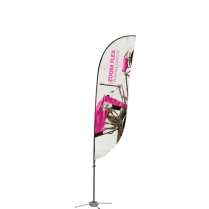 Medium double-sided "feather" banner [ZOOM-FLX-M-F-D-G]