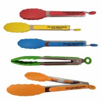 9" Silicon Kitchen Tongs 50/pkg 5 colours