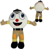 11" smoke alarm plush toy, with interactive sound