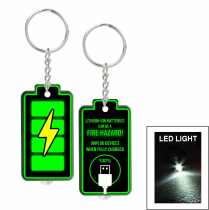 Mini keychain flashlight, lithium ion messaging (50/pack)
