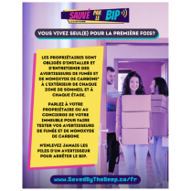 TYSAD Poster, Living Alone (French, 25/pack)