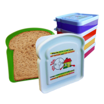 Sandwich Container 5 colours 50/pkg Bilingual