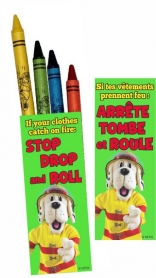 4 Pack Crayons - Stop, Drop & Roll 50/PK