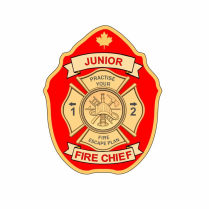 Junior Fire Chief Badge Stickers 100/roll