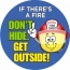 Don't Hide Get Outside 2.5" round Sticker