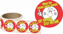 Alarm Sounds, Get Outside Stay Outside 2.5" round Sticker