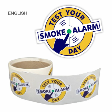 test your alarm stickers