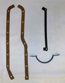 OIL PAN GASKET SET: MERCRUISER 3.0L 4 CYLINDER 181 CI.