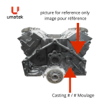SHORTBLOCK - INBOARD 5.0L (305) 1PC SEAL ROL. CAM VORTEC 878