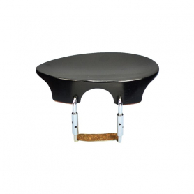 Violin Chinrest, Flesch Model, Ebony, FLAT, No Hump