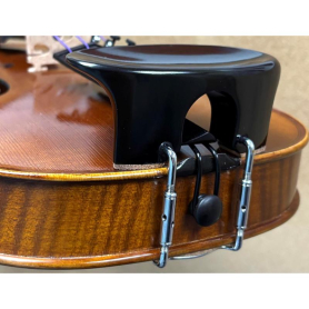 Premium Flesch Ebony Violin Chinrest, 40mm Extra High