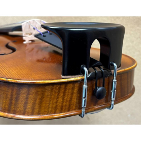 Premium Flesch Ebony Violin Chinrest, 50mm Extra High