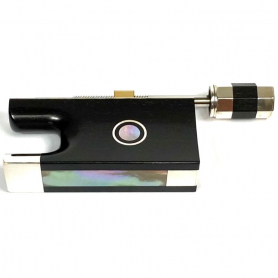 Violin Bow Frog, Abalone, Sterling Silver