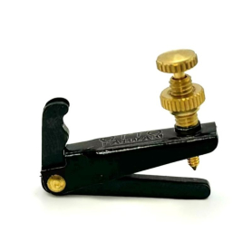 Otto Alum Alloy Violin String Adjusters Black, Gold Screw
