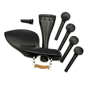 Violin Accessory Set, Ebony Classic with Guarneri Chinrest