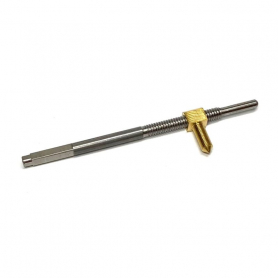 Violin Bow Screw with Eyelet, No Button, Stainless