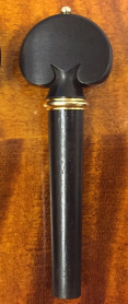 Violin Peg Heart Shaped ,Ebony Gold Collar/Pin