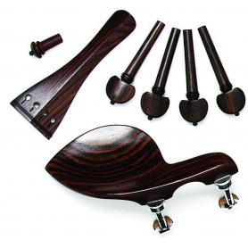 Violin Accessory Set, Rosewood, Hill, Black Trim