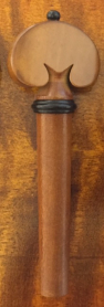 Violin Peg,Heart Shaped Boxwood, Black Collar/Pin