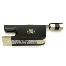 Cello Bow Frog, Ebony, Fully Mounted