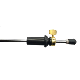 Cello Endpin, Composite Plug w/Gold Trim, Steel Rod, 20"
