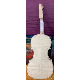5 String White Viola, 15 1/2"  WIDE Strad Model