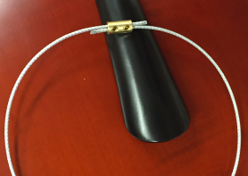 Bass Tailpiece Wire Rope Assembly, Brass Connector