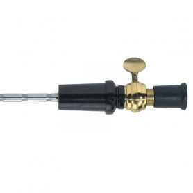 ULSA Bass Endpin, Ebony,  Brass Trim, German