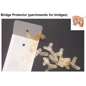 Skin Bridge Protectors, pack of 20, Violin/Viola, pre-shaped