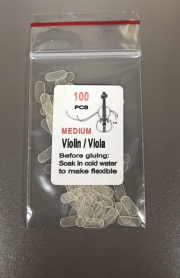 Skin Bridge Protectors, pack of 100, Violin/Viola, pre-shape