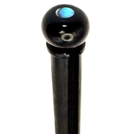Guitar Bridge Pin, Ebony with Abalone