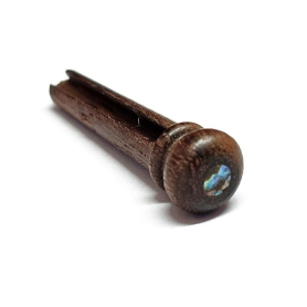 Guitar Bridge Pin, Rosewood with Abalone