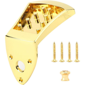 Mandolin Tailpiece, Casted Triangle Style, Gold