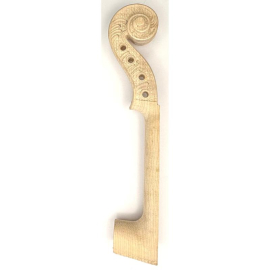 Violin Neck with Pre-Carved FANCY Pegbox/Scroll