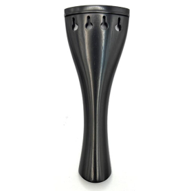 Premium Violin Tailpiece, Ebony, Tulip Round Shape, 4/4 size