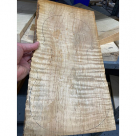 Violin Back, Slab Maple, with Sides, 1-piece, Well Flamed