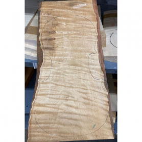 Violin Back, SLAB Maple, with Sides, 1-piece, WELL FIGURED
