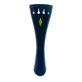 Violin Tailpiece, Ebony, Diamond Rhombus Inlay, Teller