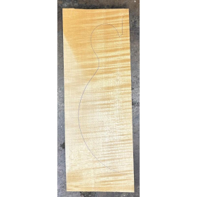 Mandolin Back, 2-pc with Sides, Lightly Flamed