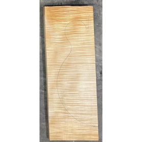 Mandolin Back, 2-pc with Sides, Well Flamed