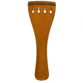 ViolinTailpiece. Boxwood, ROUND, Black Inlay